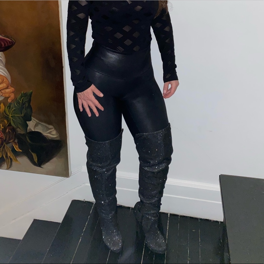 Wide Calf Over the Knee Platform Sparkle Boots 🔥🔥🔥